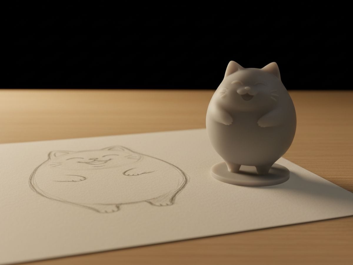 以真實照片生成的 3D 模型預覽與光影效果