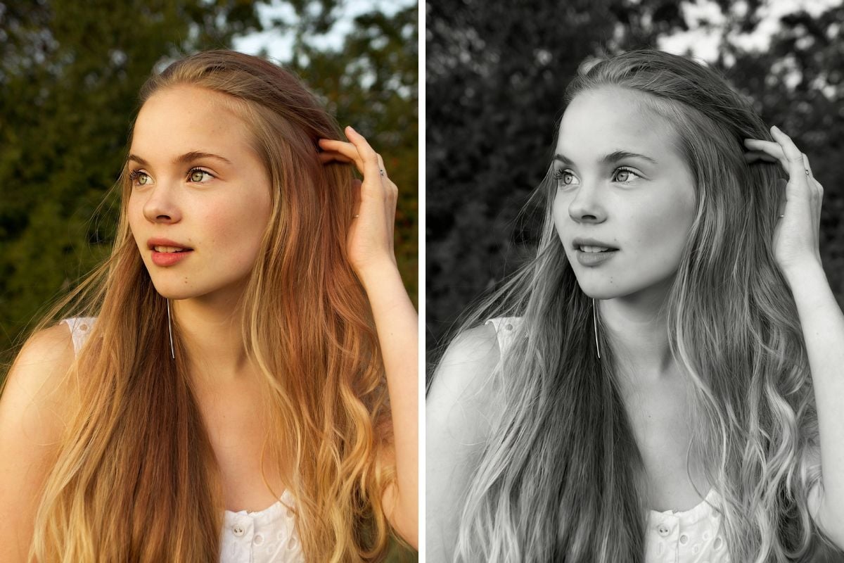 Transformez une photo couleur en noir et blanc