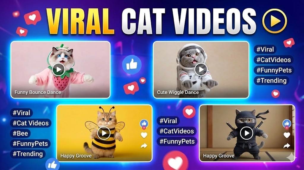 AI 고양이 댄스 비디오 - GoEnhance