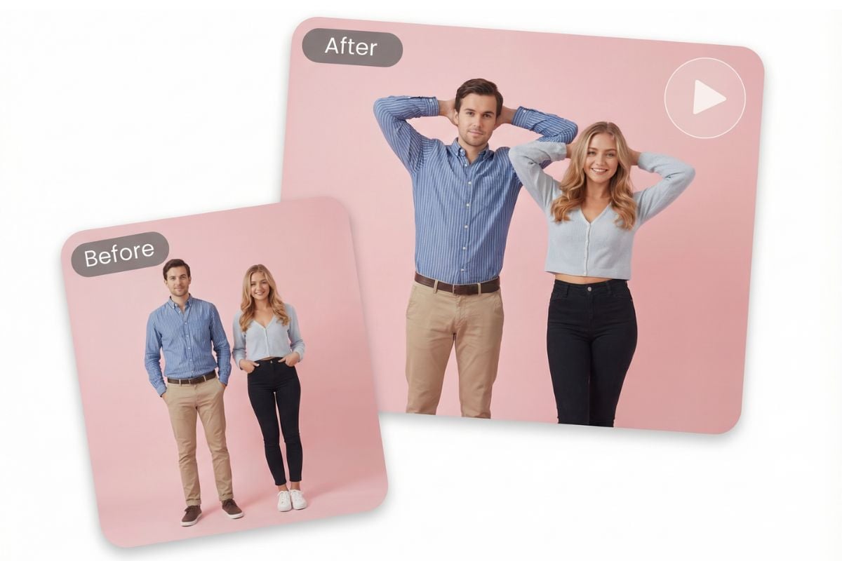 Multiple sway dance variations generated from the same image by adjusting vibe, crop, and motion intensity