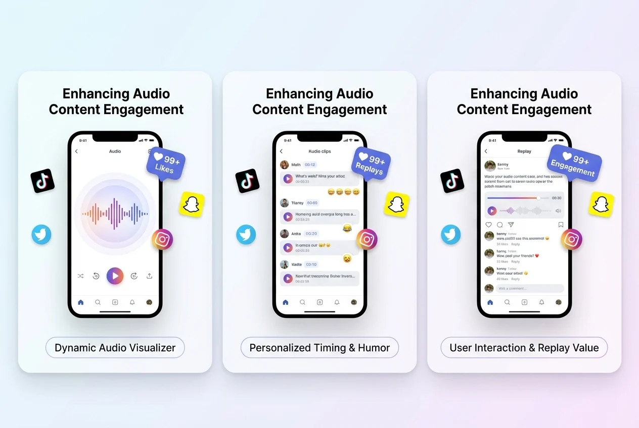 设计用于社交分享、在同一音频上快速切换的猫与主人二重唱剪辑