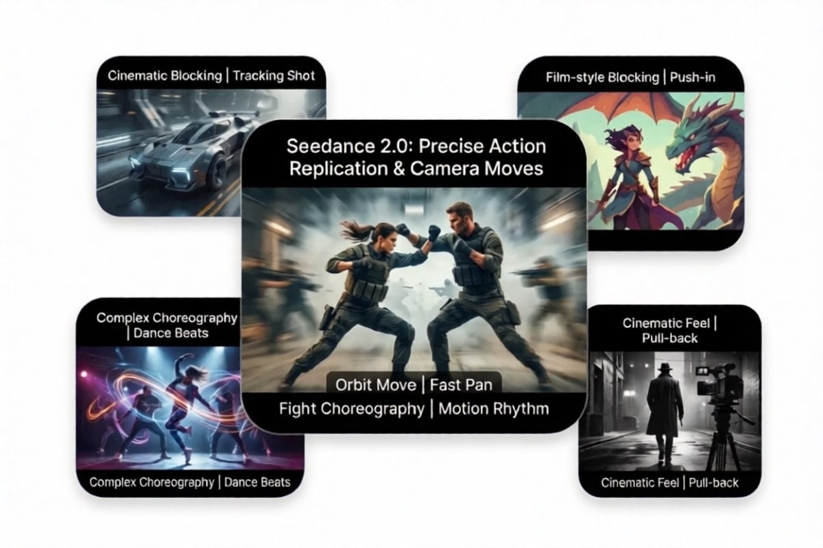 Seedance 2.0 precise camera and action replication showcase