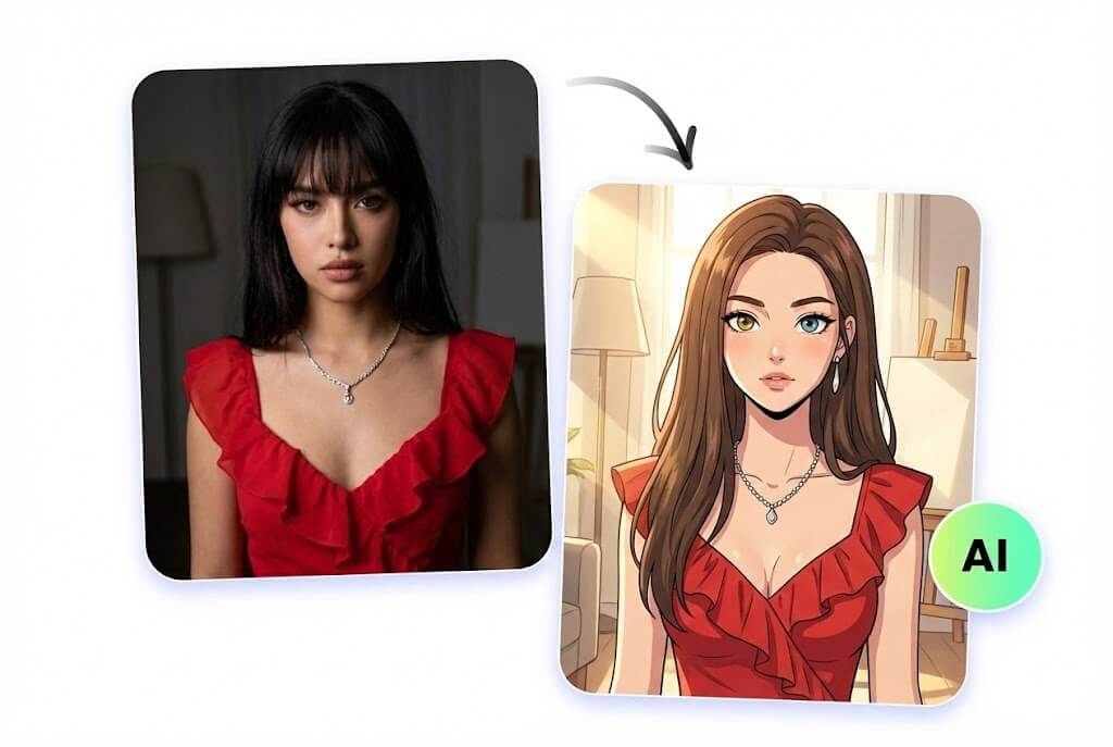 Before and after – webtoon conversion