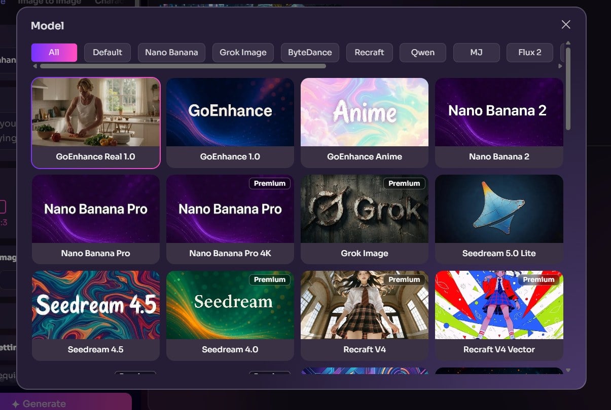 Multiple Model Choices