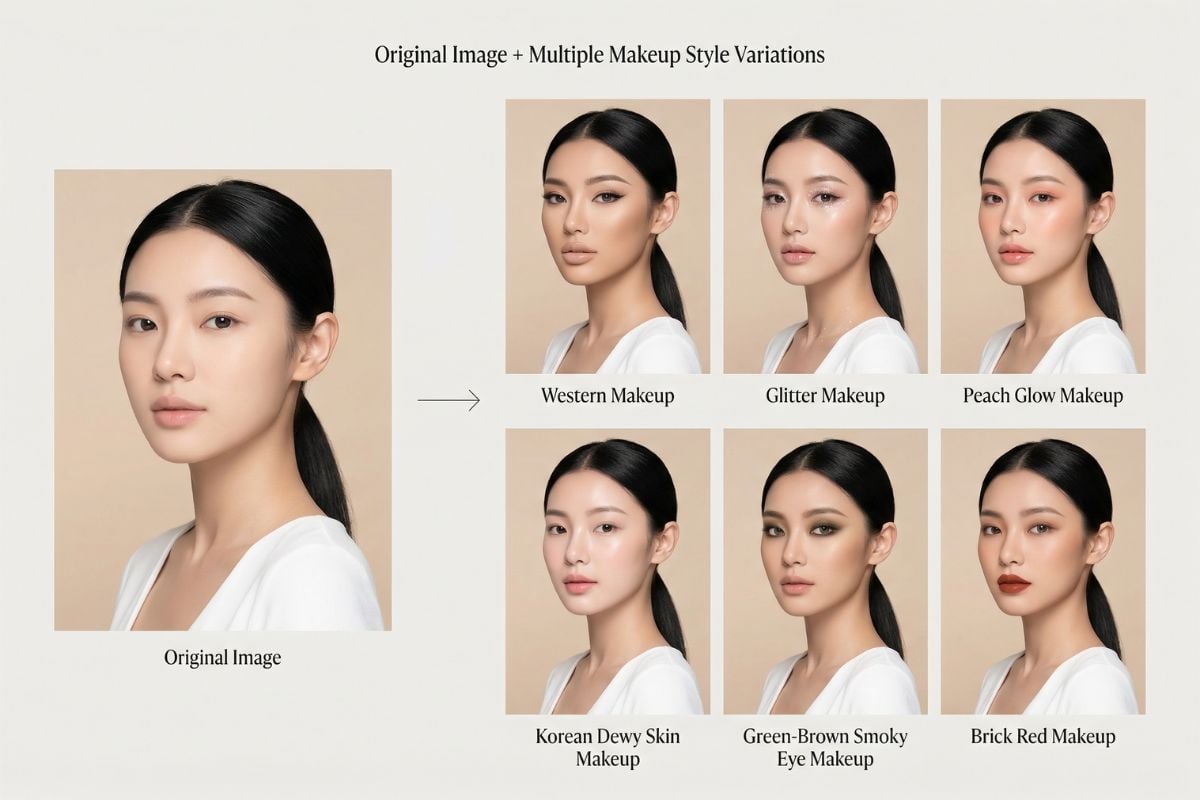 Porträt-Makeup und Schönheitsretusche-Funktion