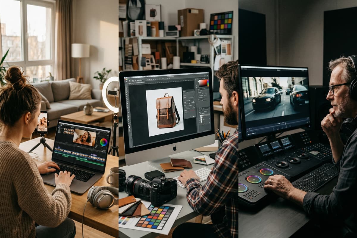 Divisão de tela do fluxo de trabalho dos criadores