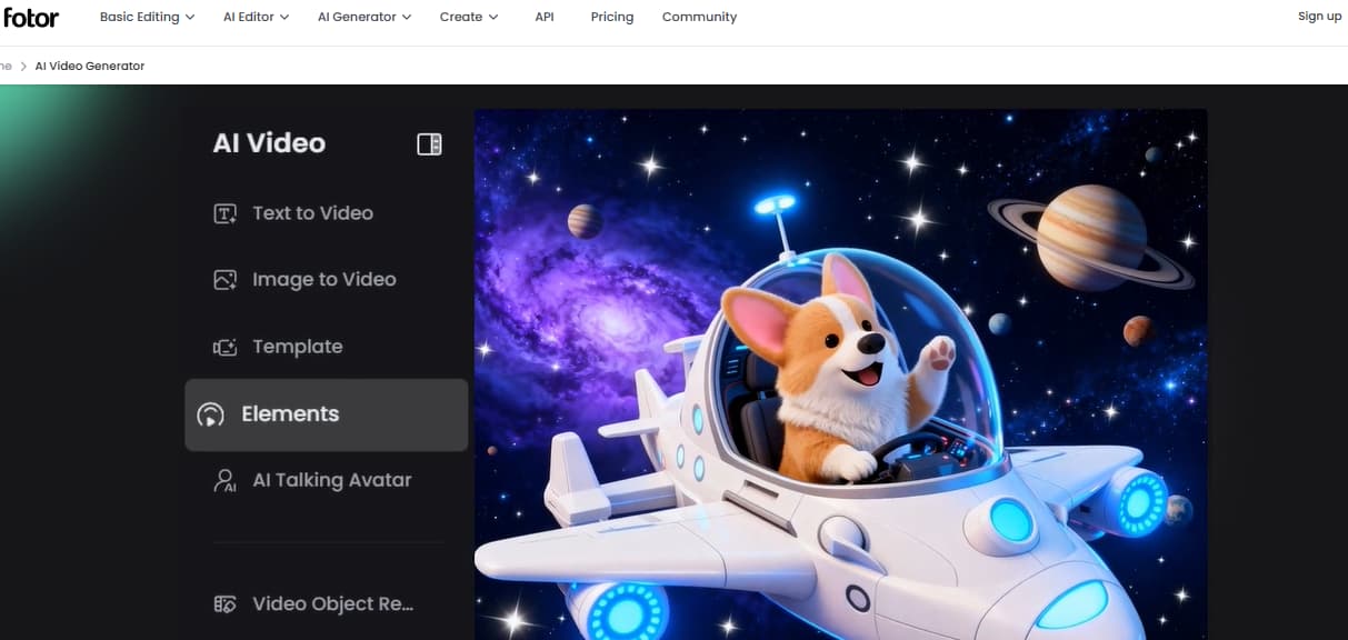 AI Video Creation Interface