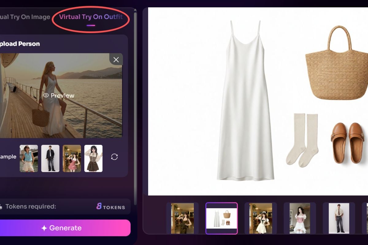 將穿著的外觀轉換為平面服裝展示