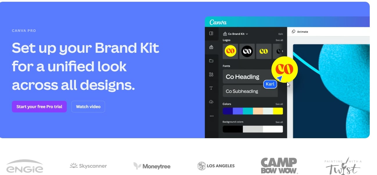 Canva brand kit workspace