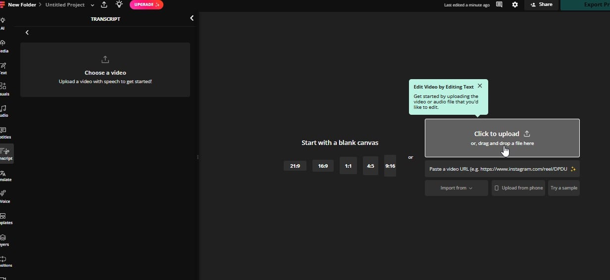 Descript text-based video editor