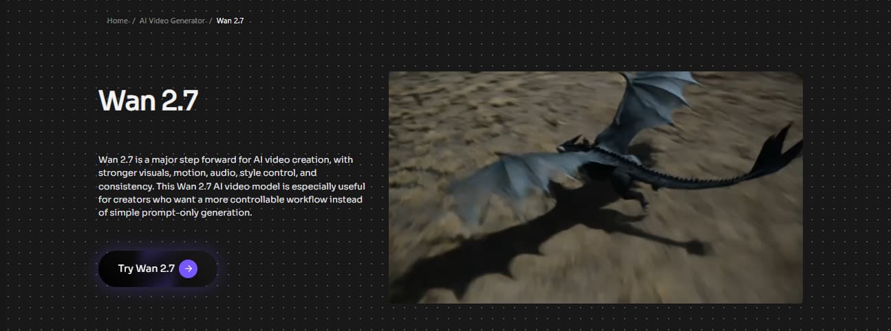 Wan 2.7 模型页面