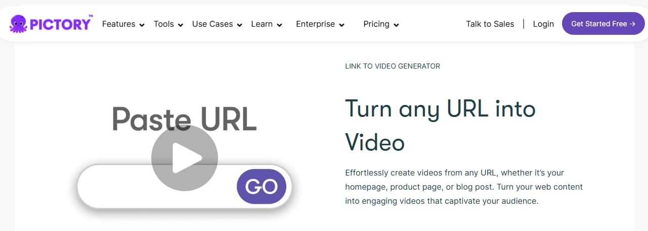Pictory URL to video