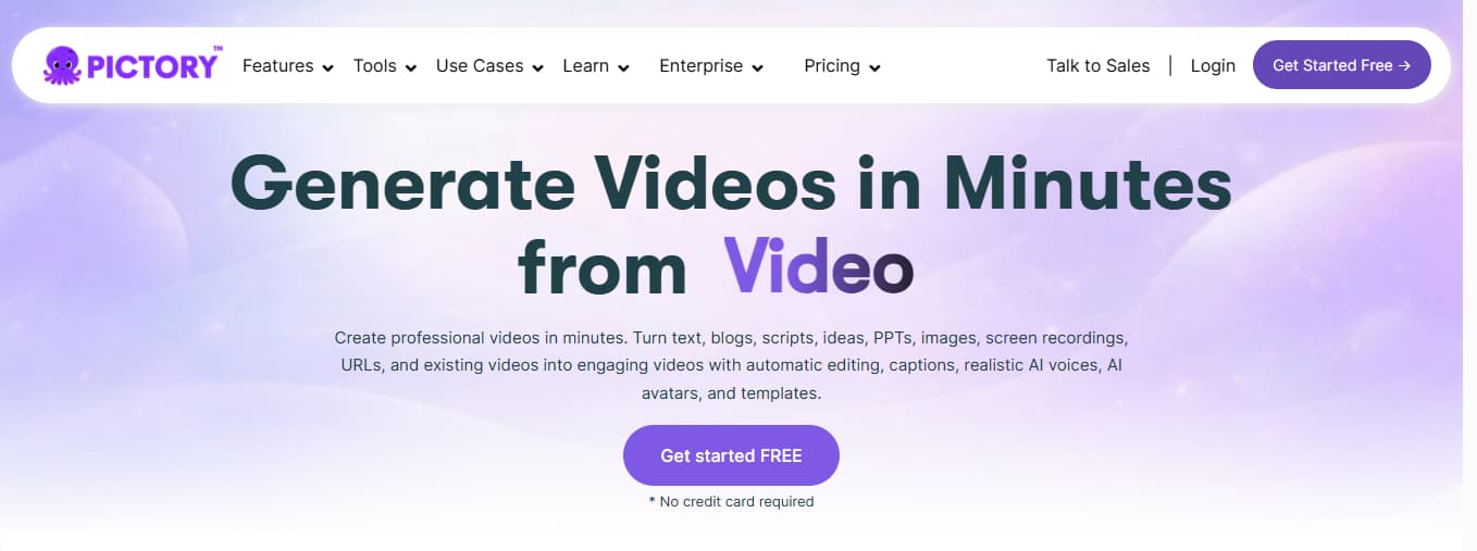 Pictory multi-input workflow