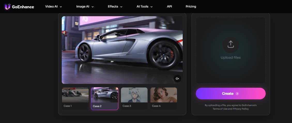 Gerador de vídeo com IA GoEnhance