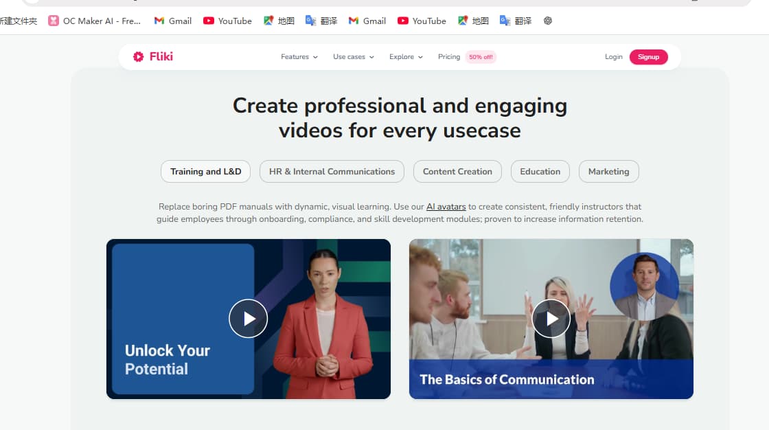 Fliki AI video generator