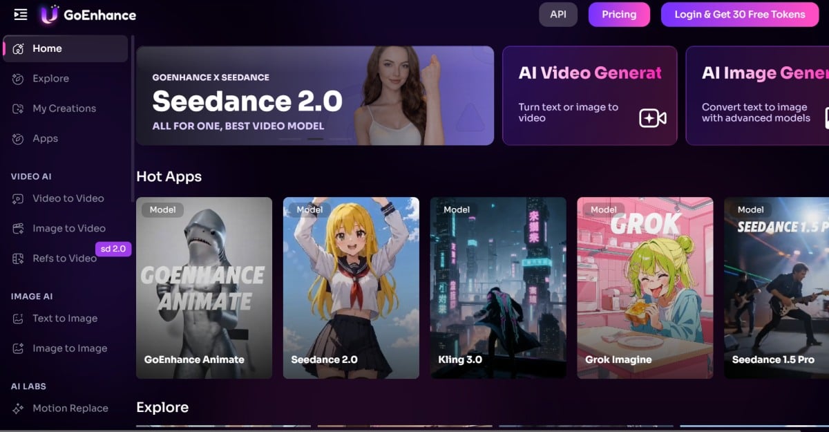 GoEnhance AI platform