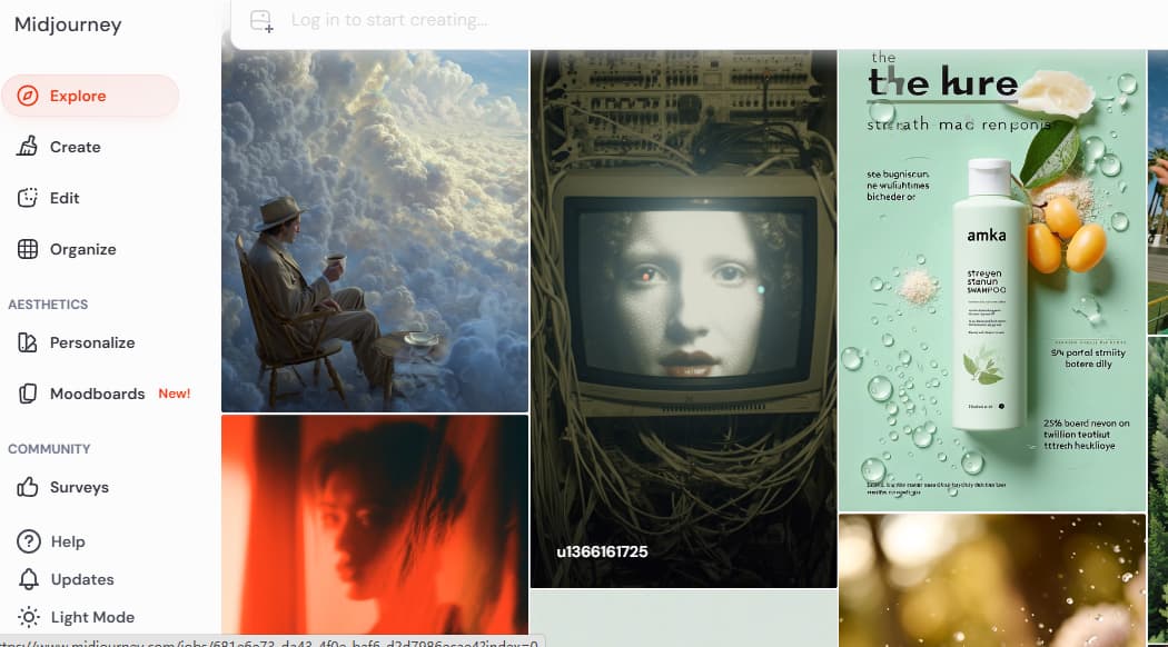 Midjourney visuelle Stilbeispiele