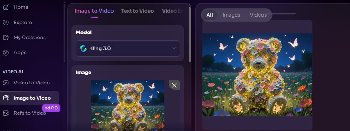 kling ai image to video