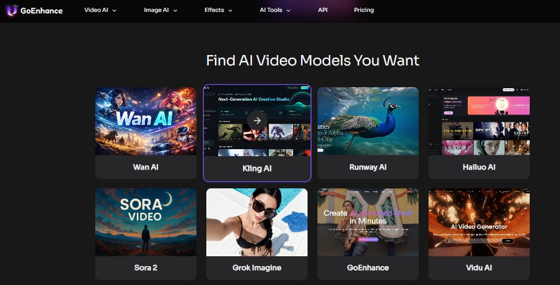 GoEnhance AI 影片生成器