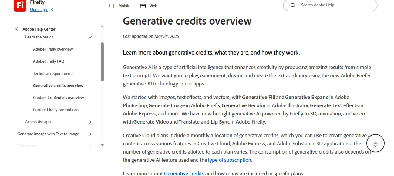 Adobe Firefly pricing plans