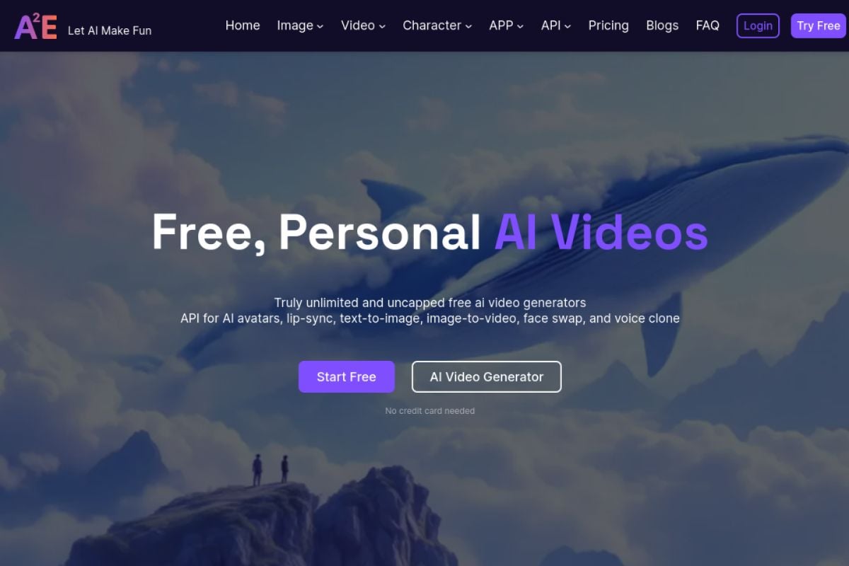 Interfaccia del generatore video A2E AI per flussi di lavoro con avatar e foto parlanti