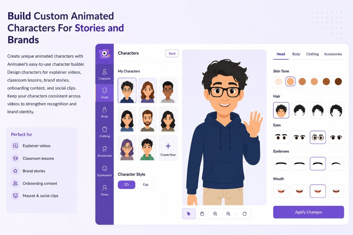 Animaker templates stock assets and AI tools for faster animated video creation