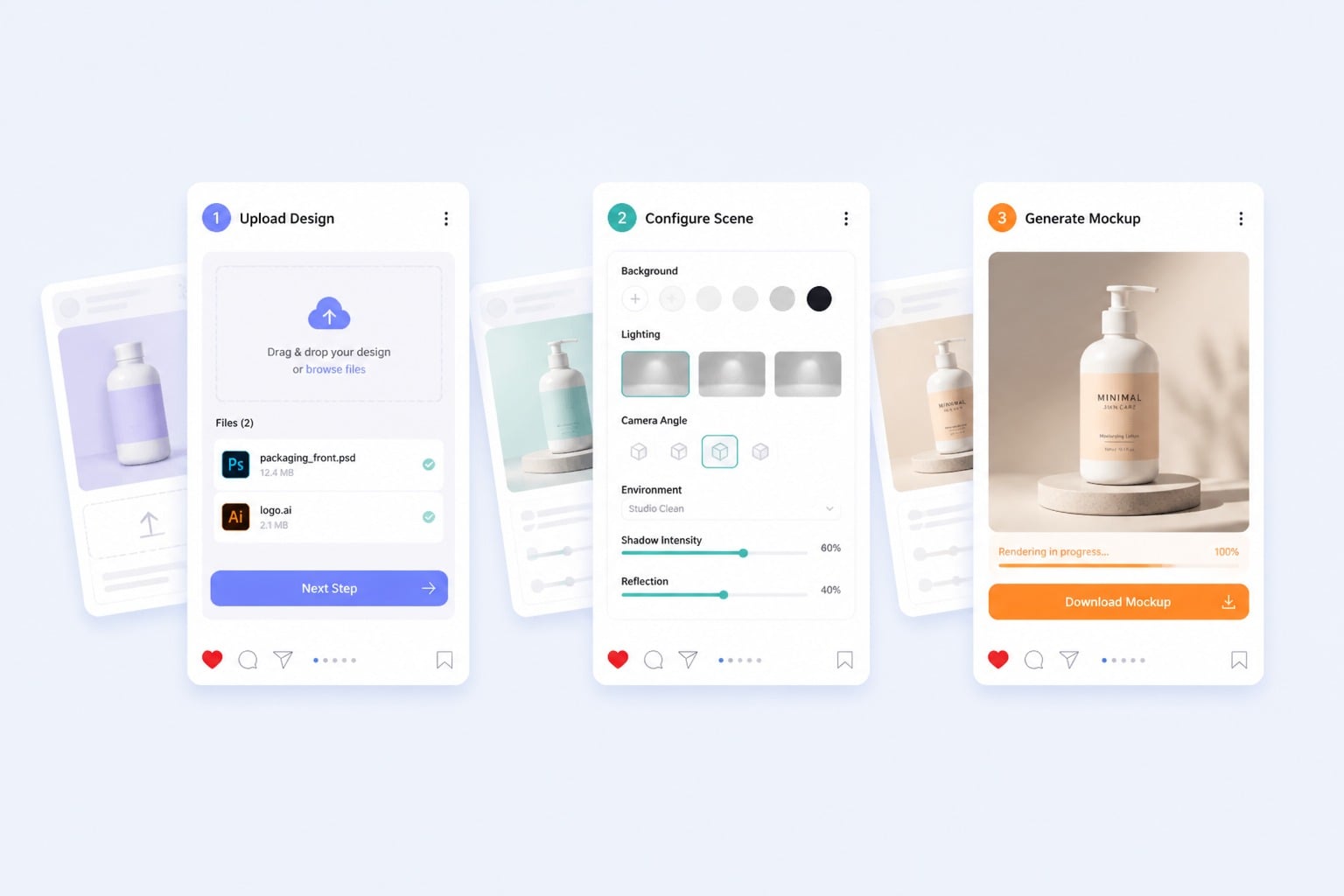 Website Preview Scenes example for AI mockup generator