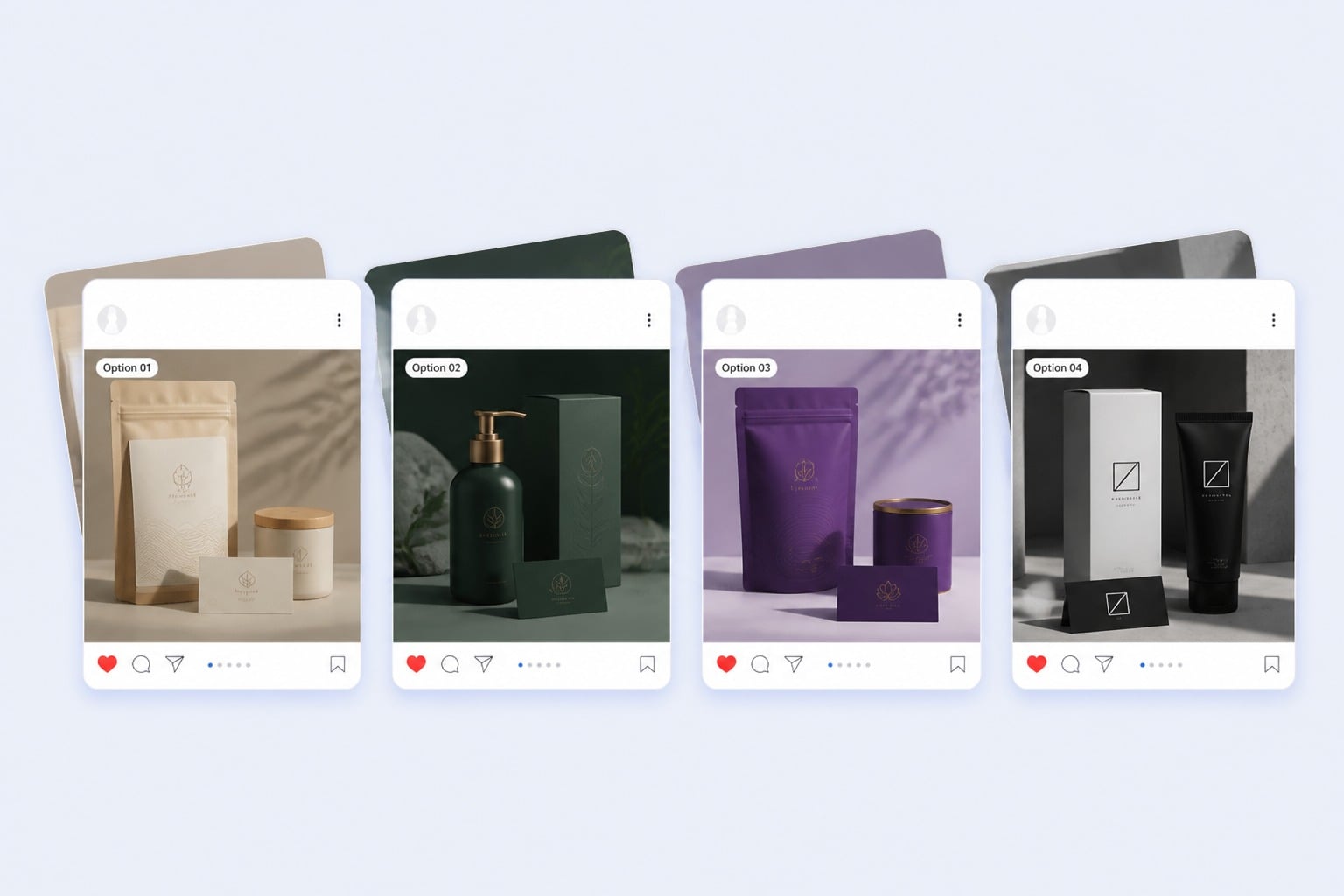 Brand Visual Testing example for AI mockup generator