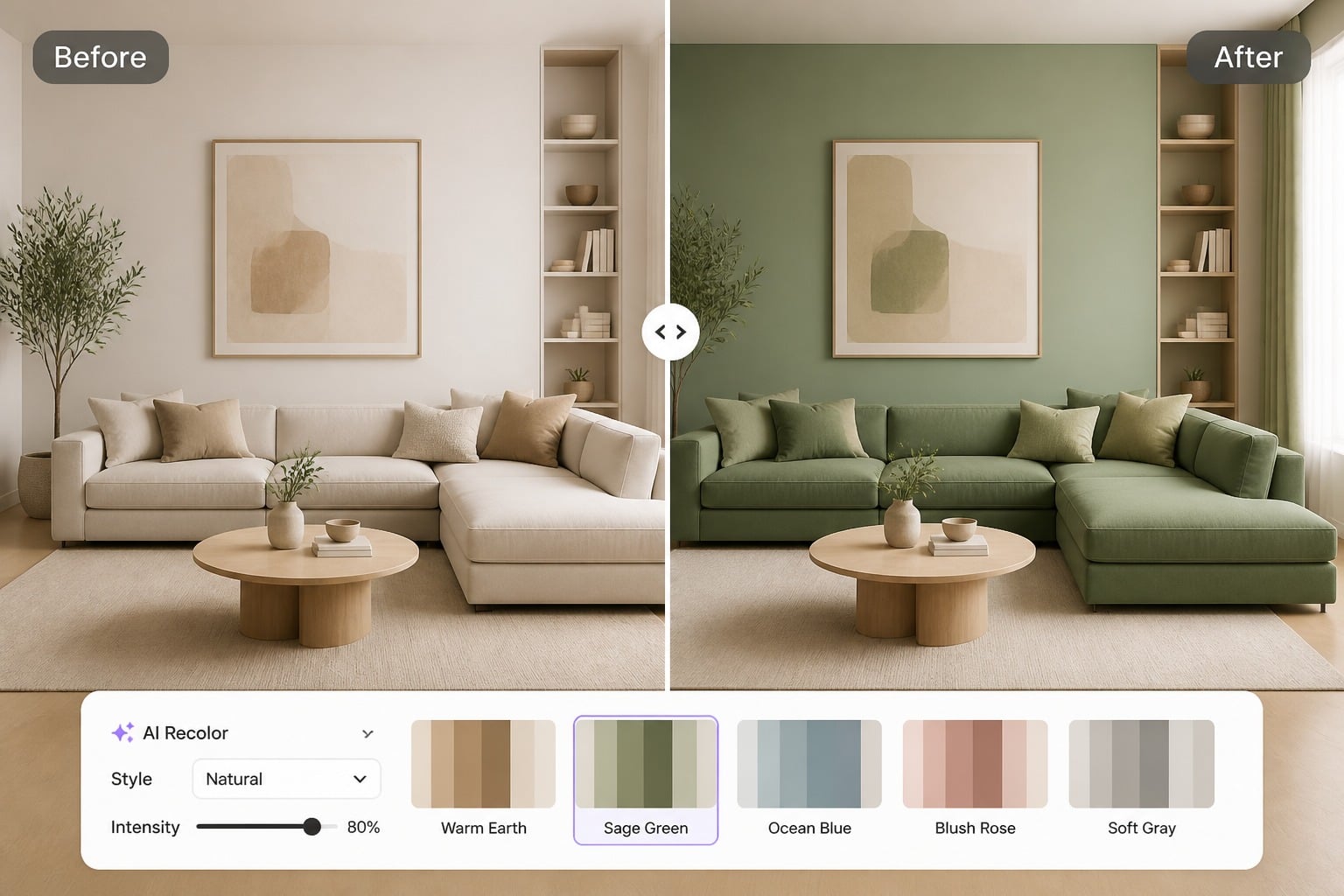 Esempio di coerenza visiva più pulita per cambiare il colore di un'immagine