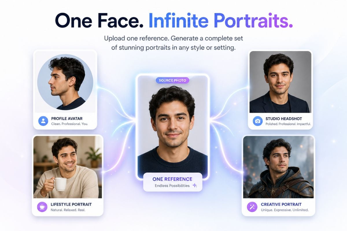 Batch campaign face swap variations