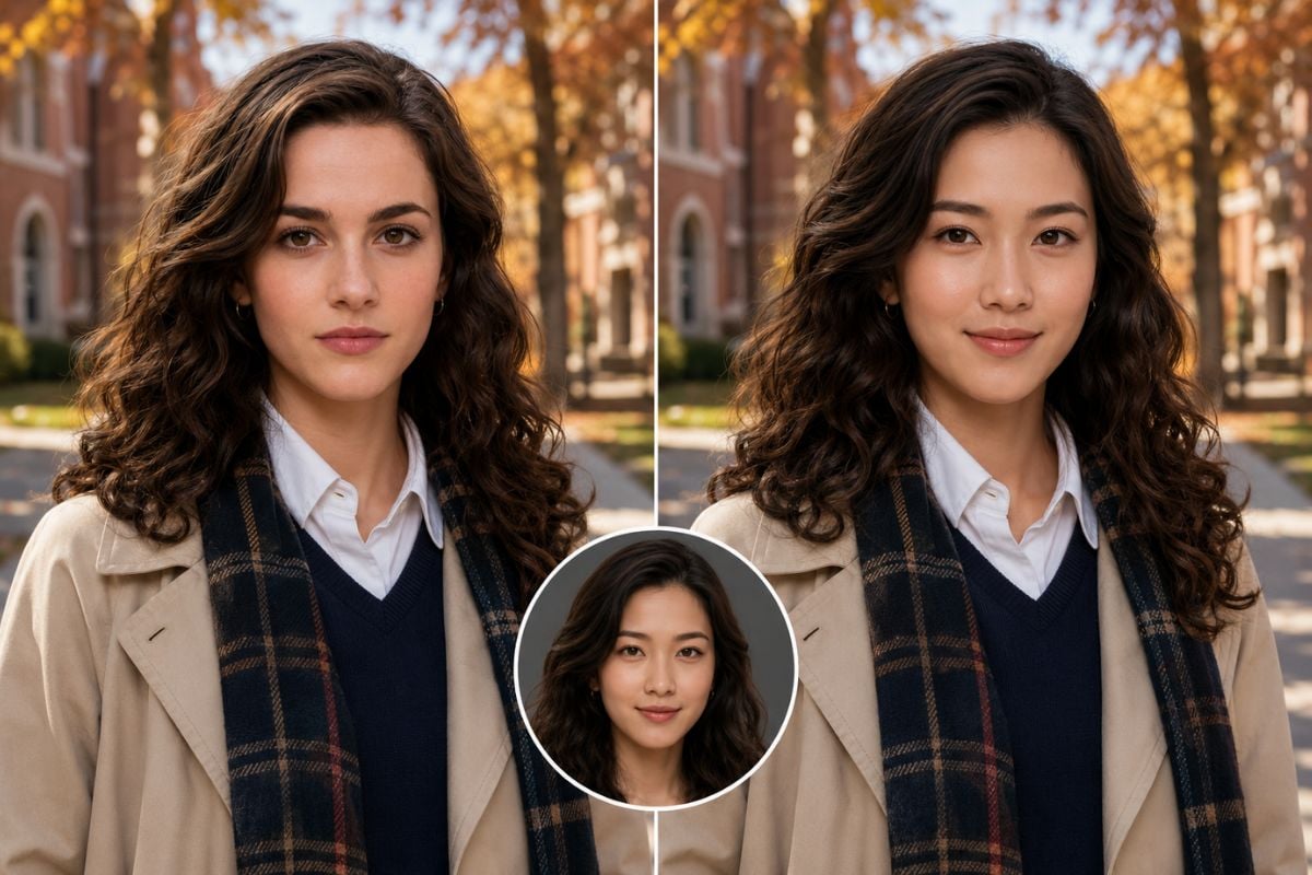Concept video di celebrity face swap per i social media