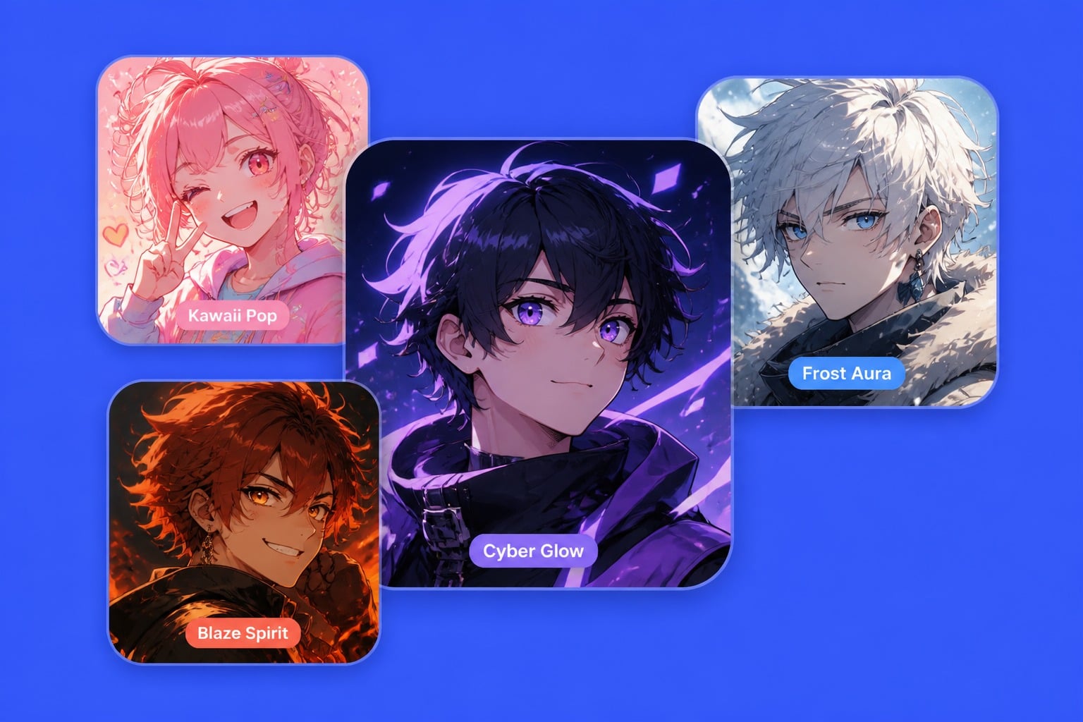 Anime PFP maker che crea un volto avatar riconoscibile