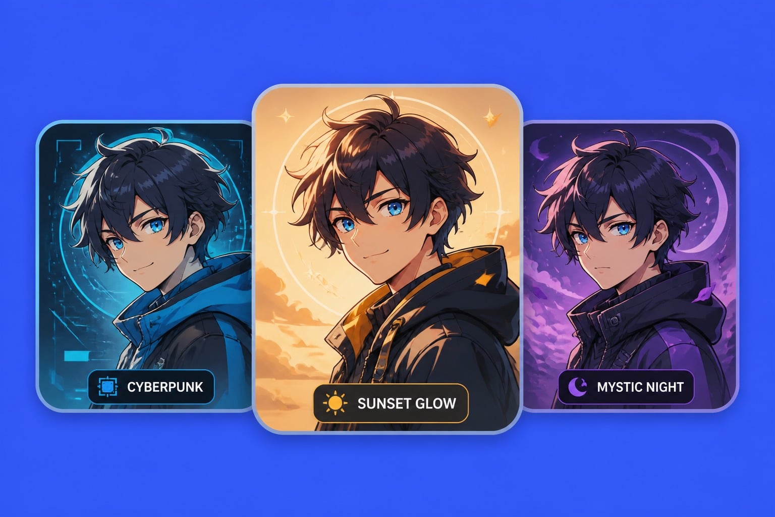 Abbinamento dello stile PFP anime per diverse atmosfere dell'account
