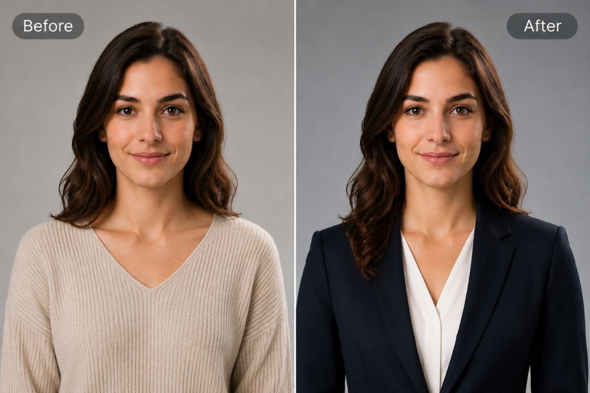 add suit to photo online formal profile look