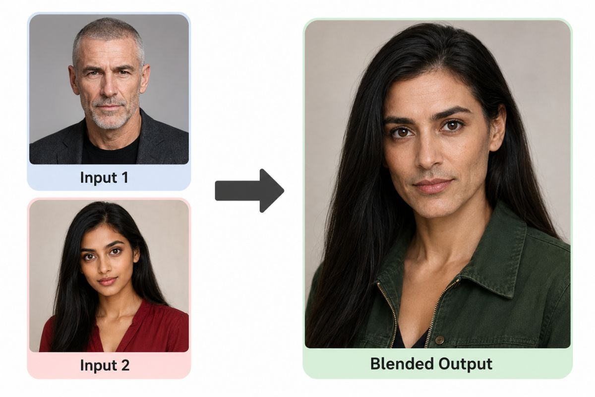 Visuel de morphing de visage pour préparer de meilleures entrées de portrait