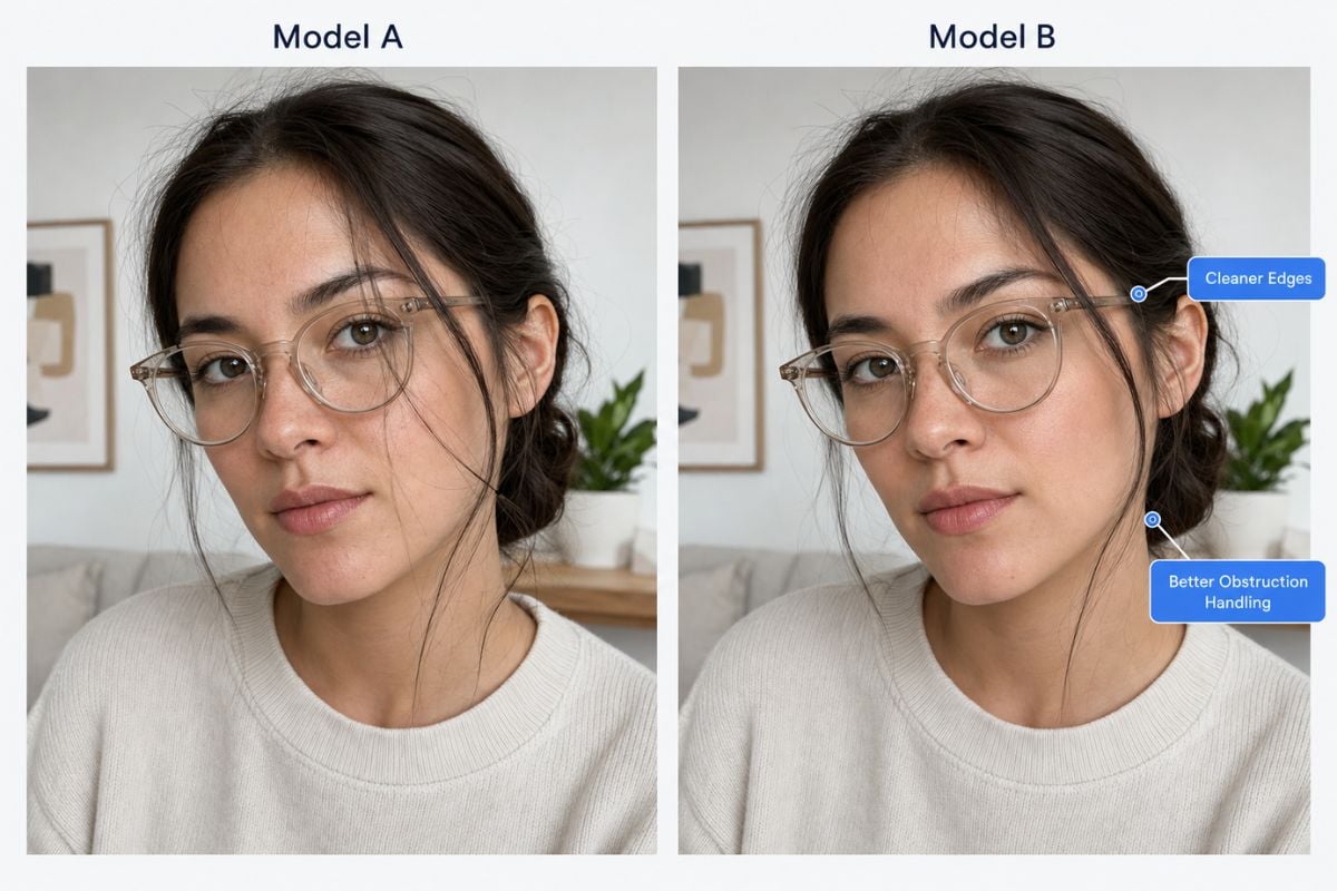 Remaker AI face swap example for choose an available model version