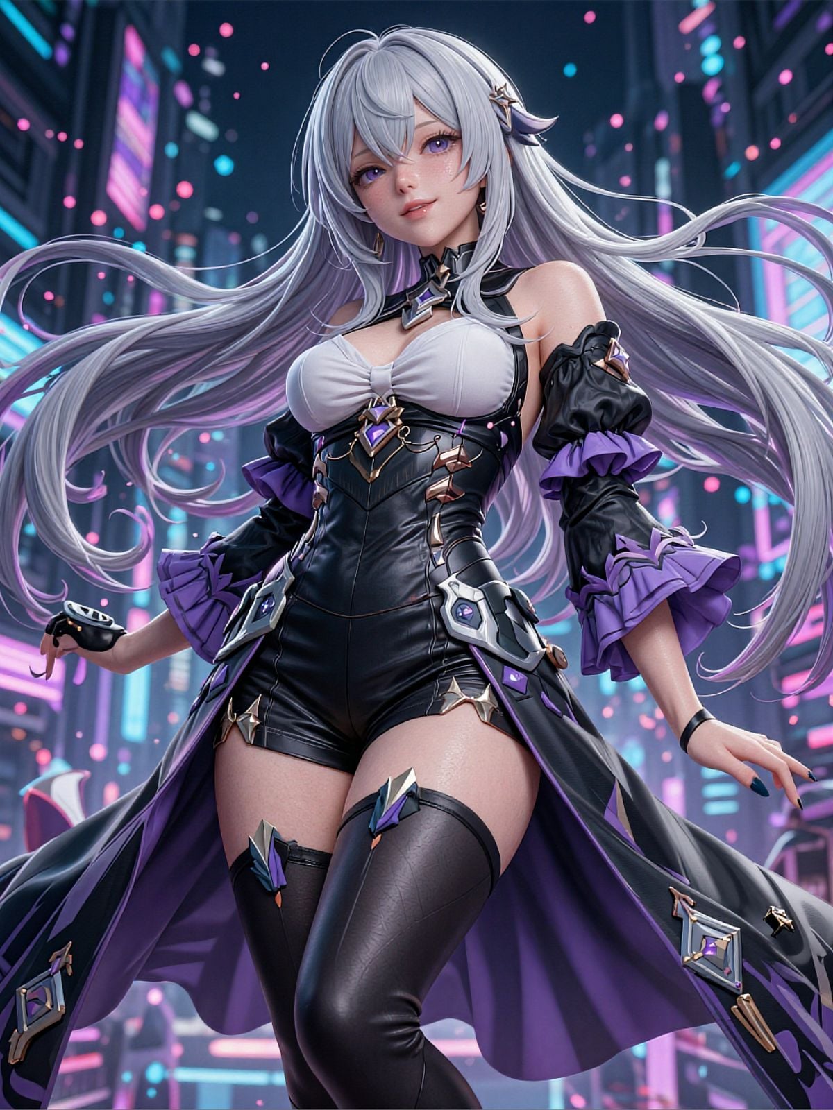 セクシーなサイバーゴシック美女