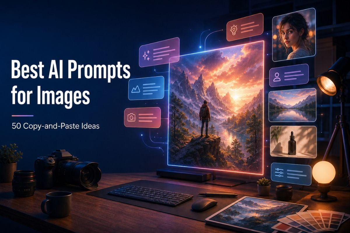 Cover Image for 50 Best AI Prompts for Images: 2026 Copy-and-Paste Promts for Image Generation