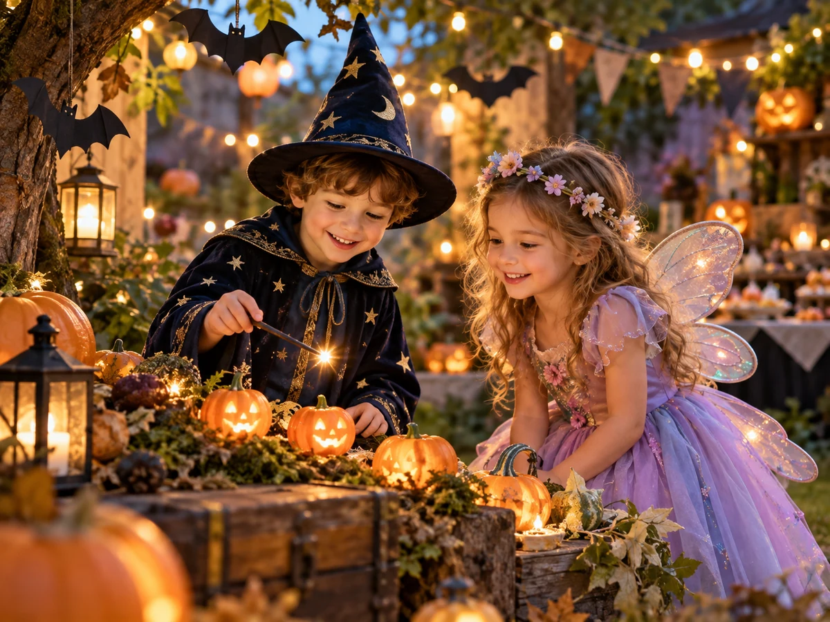 Generated example: children in wizard and fairy costumes
