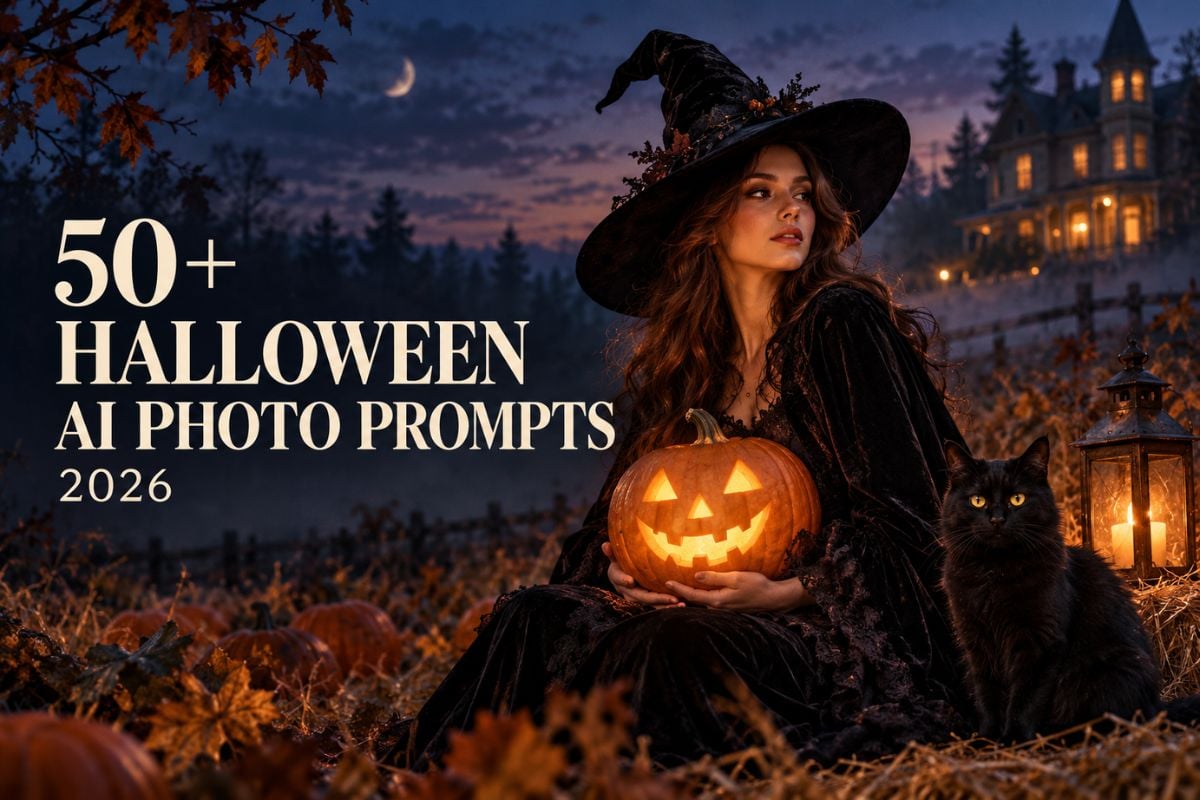 Cover Image for 60 Halloween AI Photo Prompts for 2026 | Copy & Paste