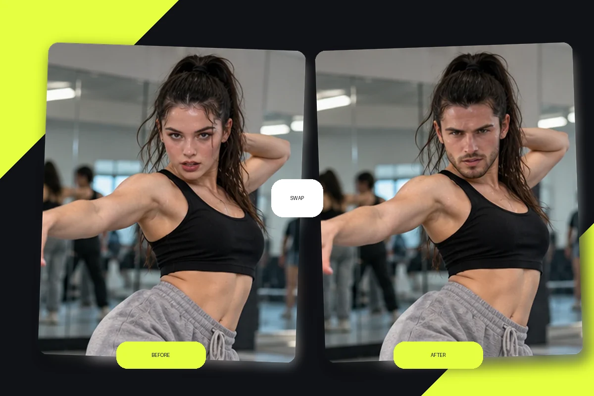 توضيح قبل وبعد: إنشاء ريمكس تقوده الشخصية عبر Viggle AI