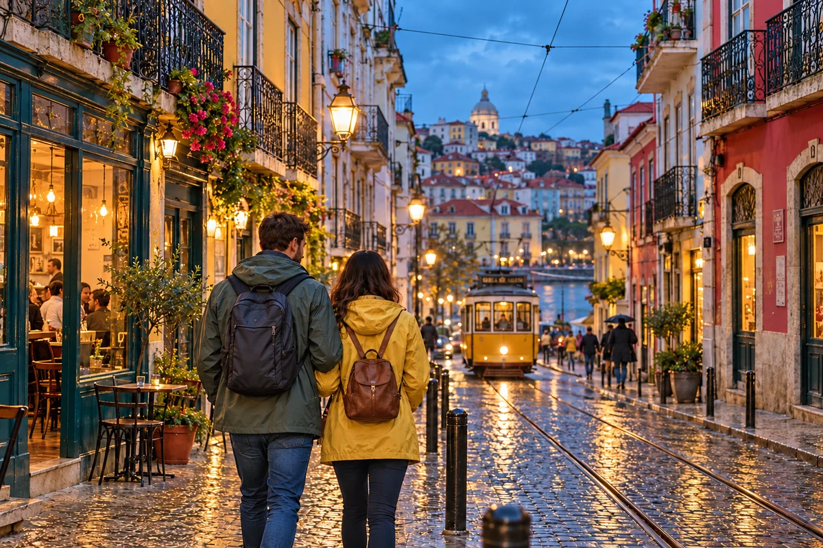 Abendliche Straße