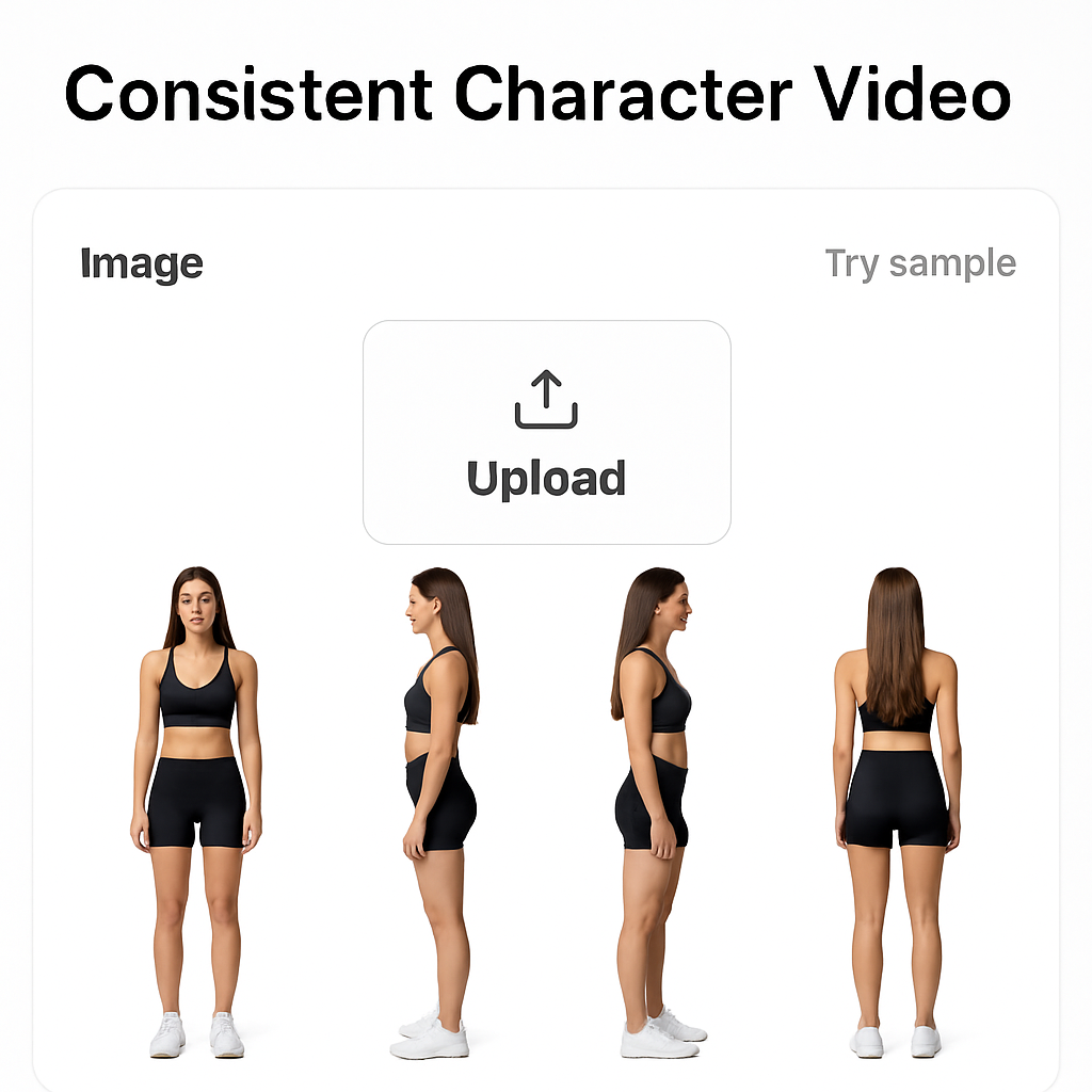 Upload reference images for consistent character output